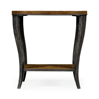 Curved Daniella & Burl Walnut Side Table