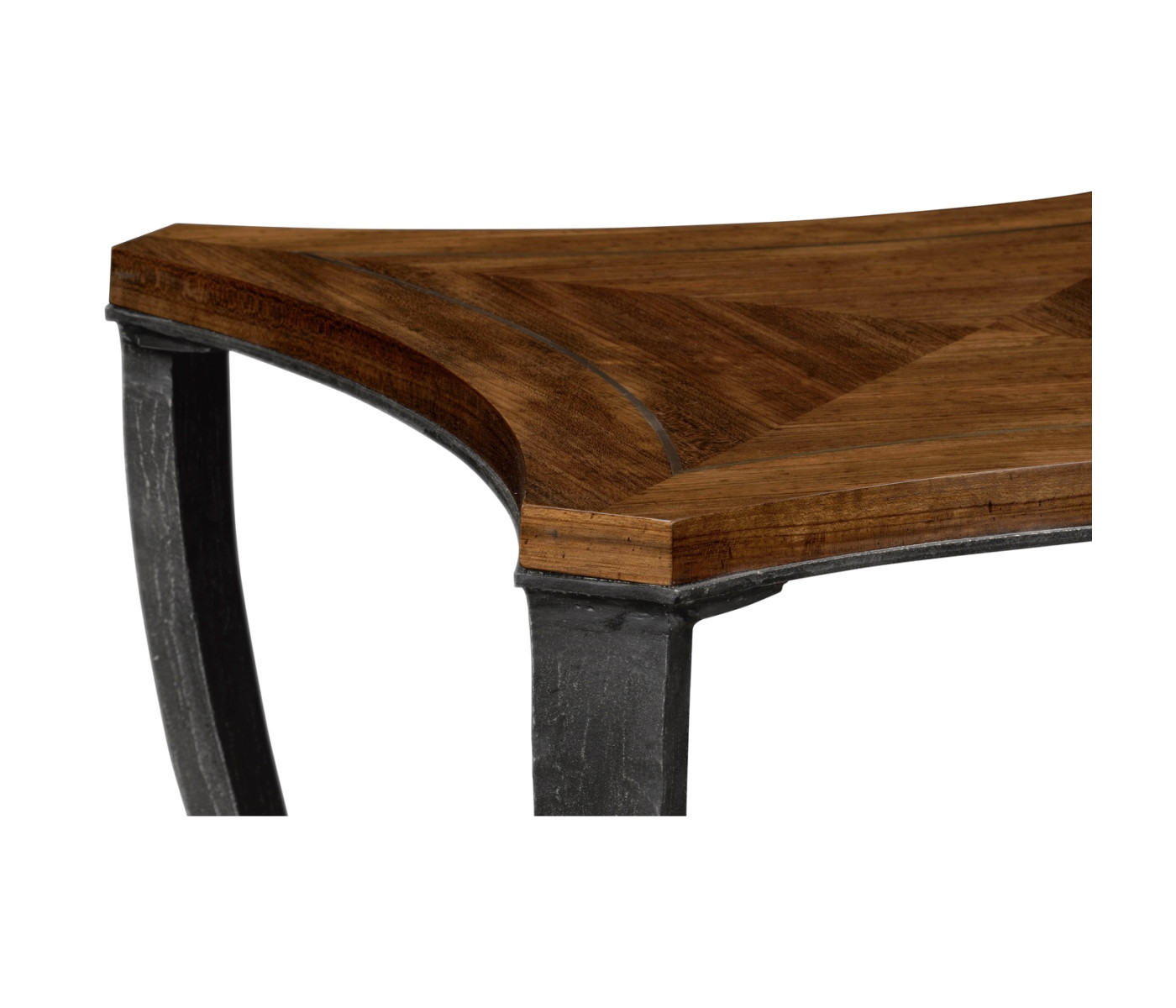 Curved Daniella & Burl Walnut Side Table