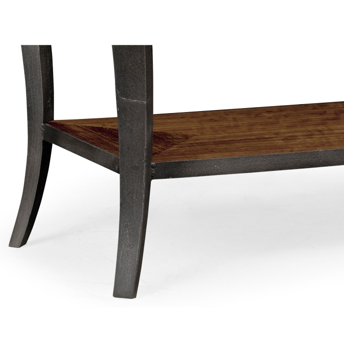 Curved Daniella & Burl Walnut Side Table