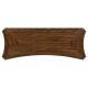 Rectangular Curved Daniella and Burl Walnut Console Table