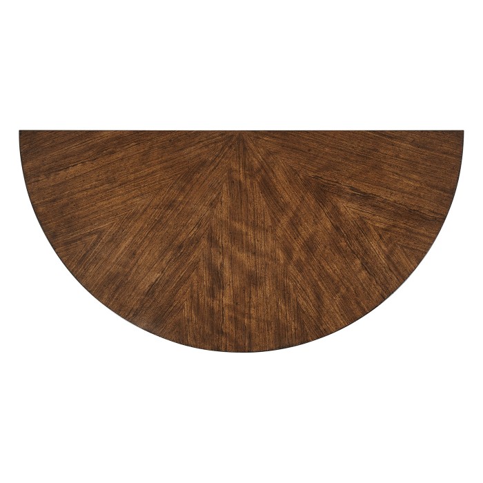 Small Demilune Daniella & Burl Walnut Console Table