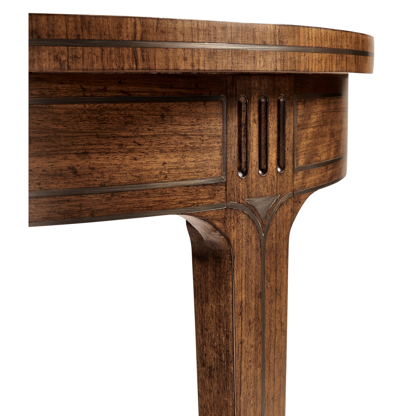 Small Demilune Daniella & Burl Walnut Console Table