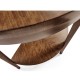 Small Demilune Daniella & Burl Walnut Console Table