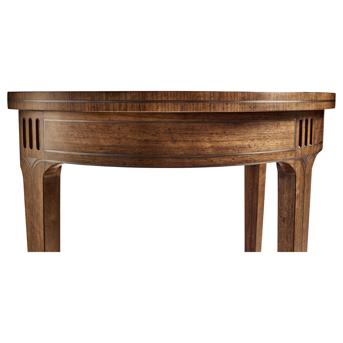 Small Demilune Daniella & Burl Walnut Console Table