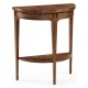 Small Demilune Daniella & Burl Walnut Console Table