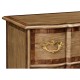 Rectangular Serpentine English Brown Oak Chest of Drawers