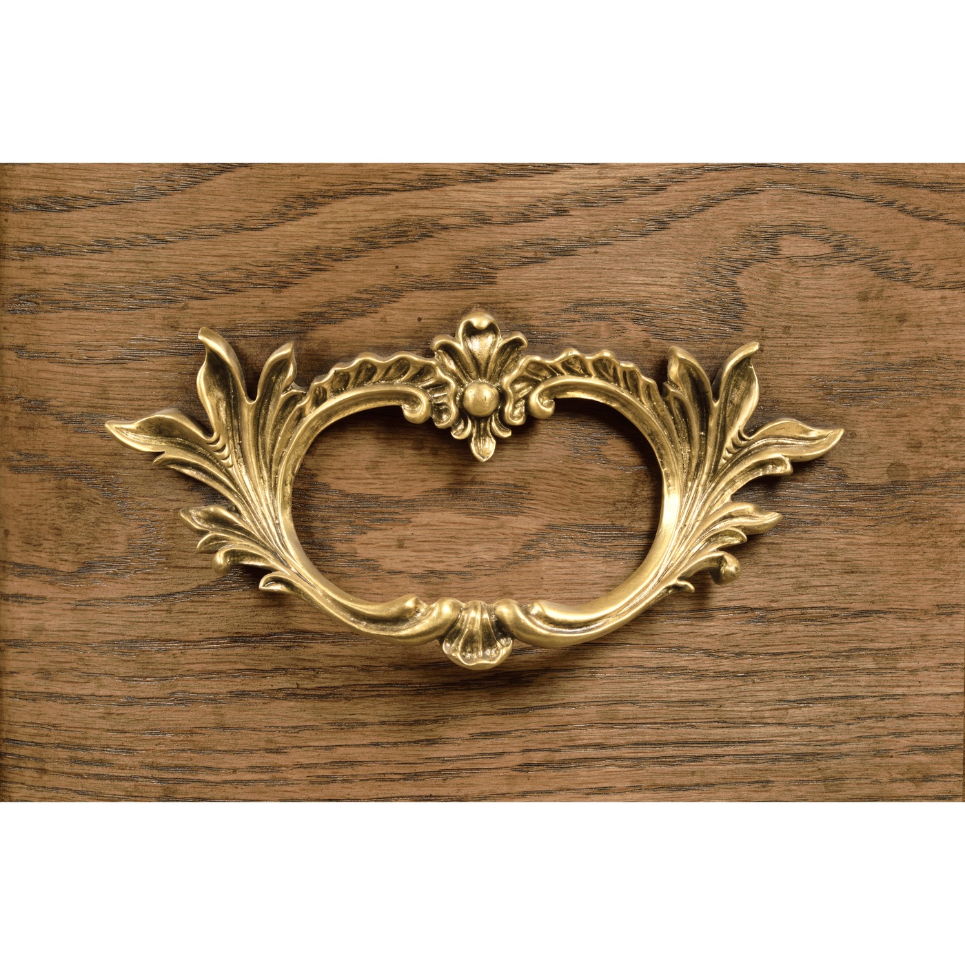 Rectangular Serpentine English Brown Oak Chest of Drawers