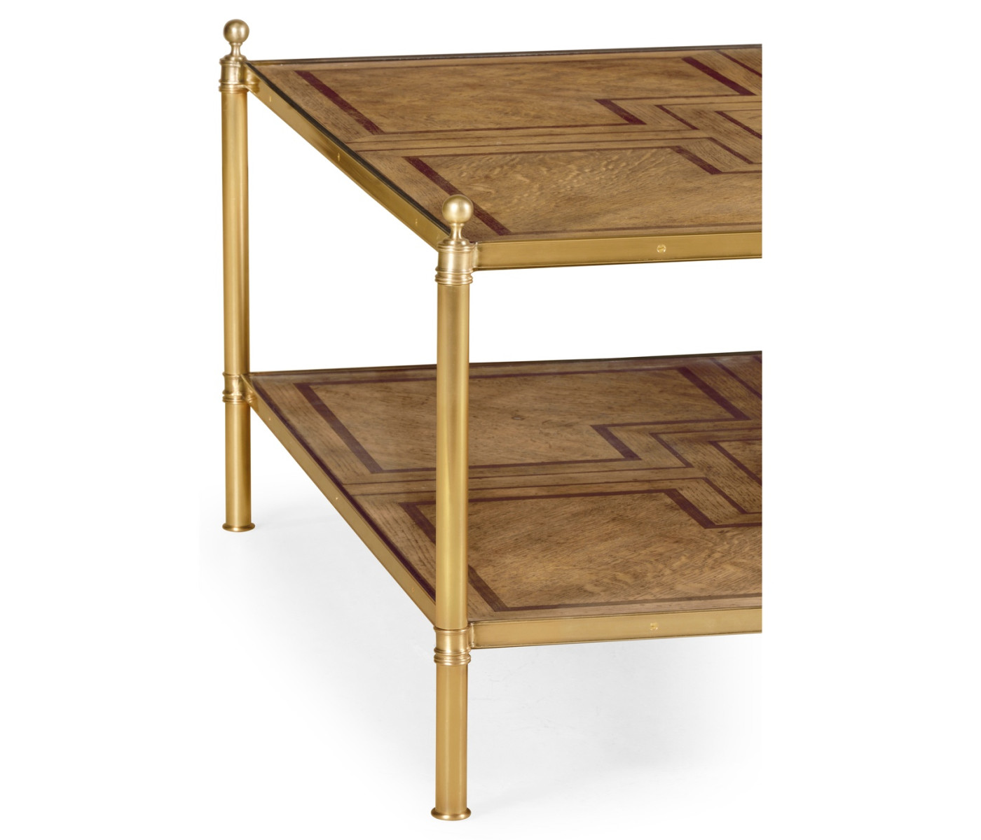 Large Square English Brown Oak Coffee Table