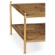 Large Square English Brown Oak Coffee Table