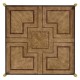 Square English Brown Oak Lamp Table with Drawer