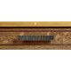 Square English Brown Oak Lamp Table with Drawer