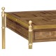 Square English Brown Oak Lamp Table with Drawer