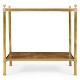 Rectangular English Brown Oak Side Table