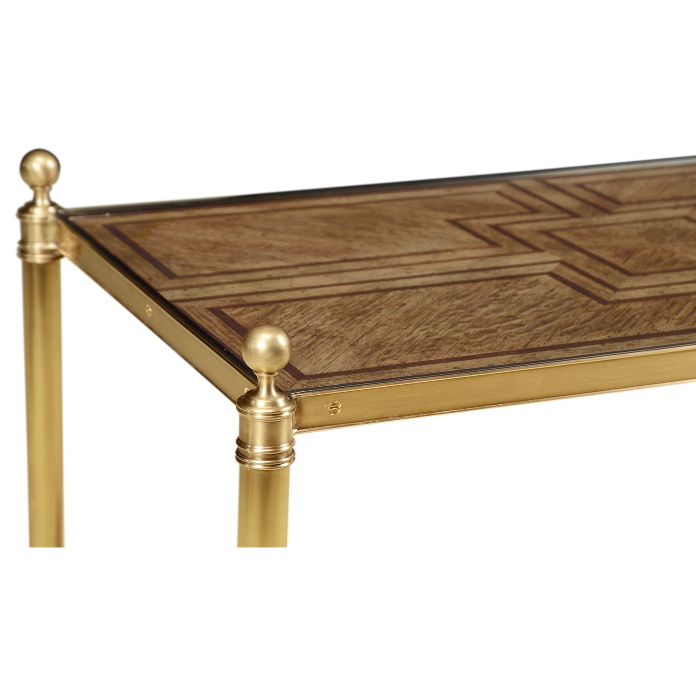 Rectangular English Brown Oak Side Table