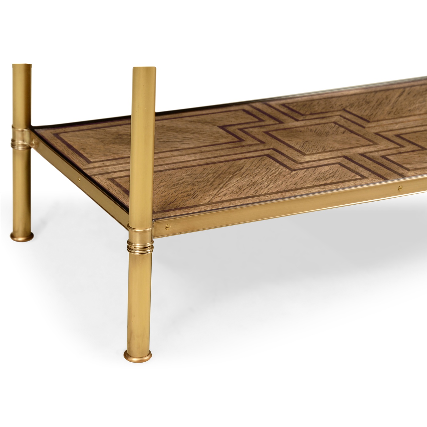 Rectangular English Brown Oak Side Table