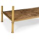 Rectangular English Brown Oak Side Table