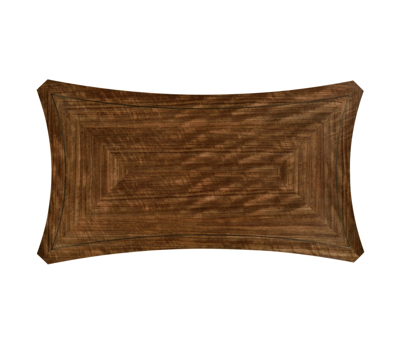 Large Square Curved Daniella & Burl Walnut Coffee Table