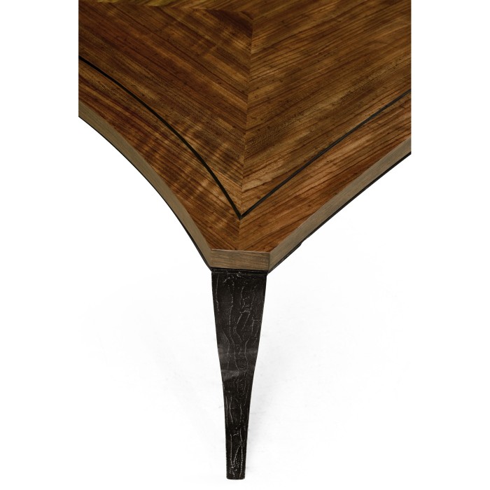 Large Square Curved Daniella & Burl Walnut Coffee Table
