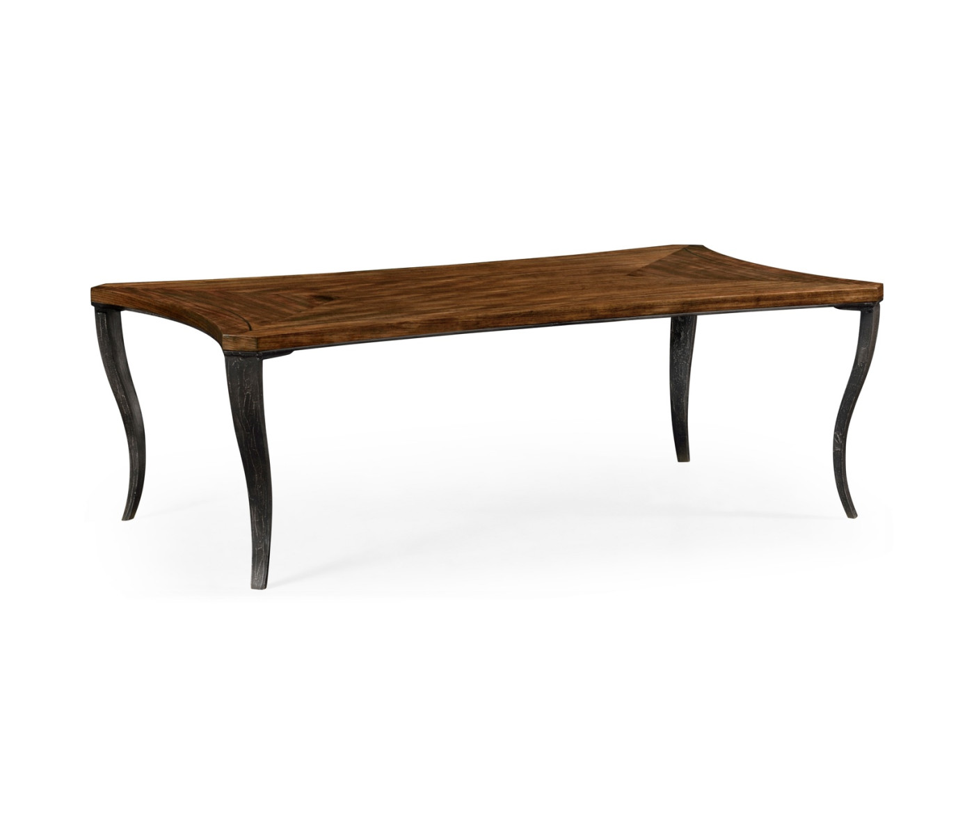 Large Square Curved Daniella & Burl Walnut Coffee Table