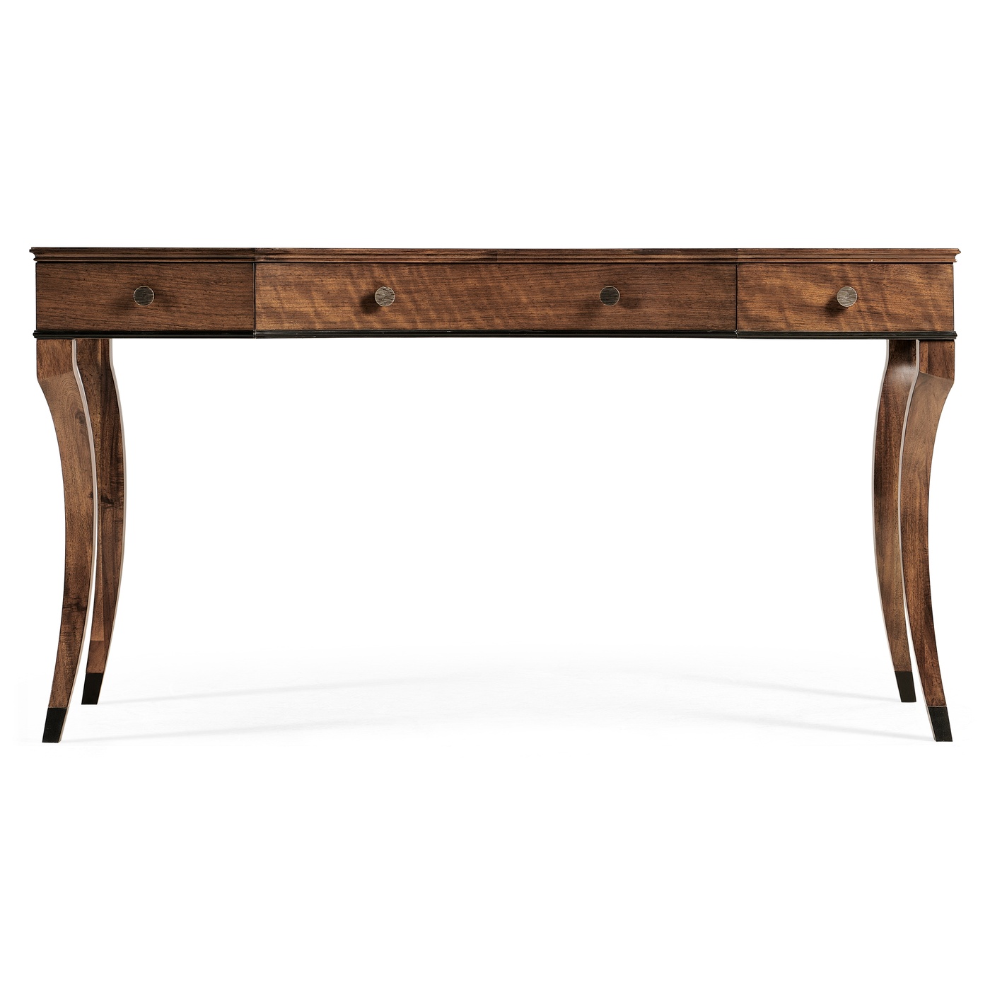 Inward Bow Front Daniella & Burl Walnut Desk