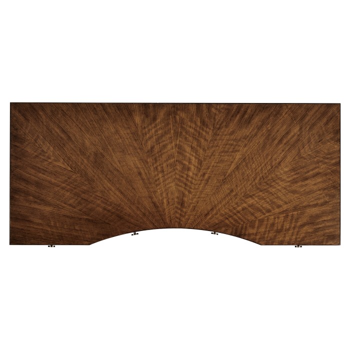 Inward Bow Front Daniella & Burl Walnut Desk