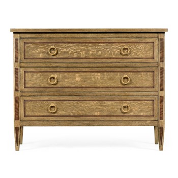 Rectangular English Brown Oak Chest of Drawers