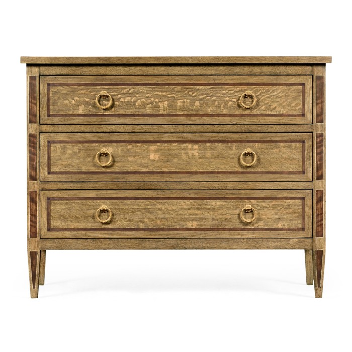 Rectangular English Brown Oak Chest of Drawers