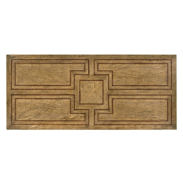 Rectangular English Brown Oak Chest of Drawers