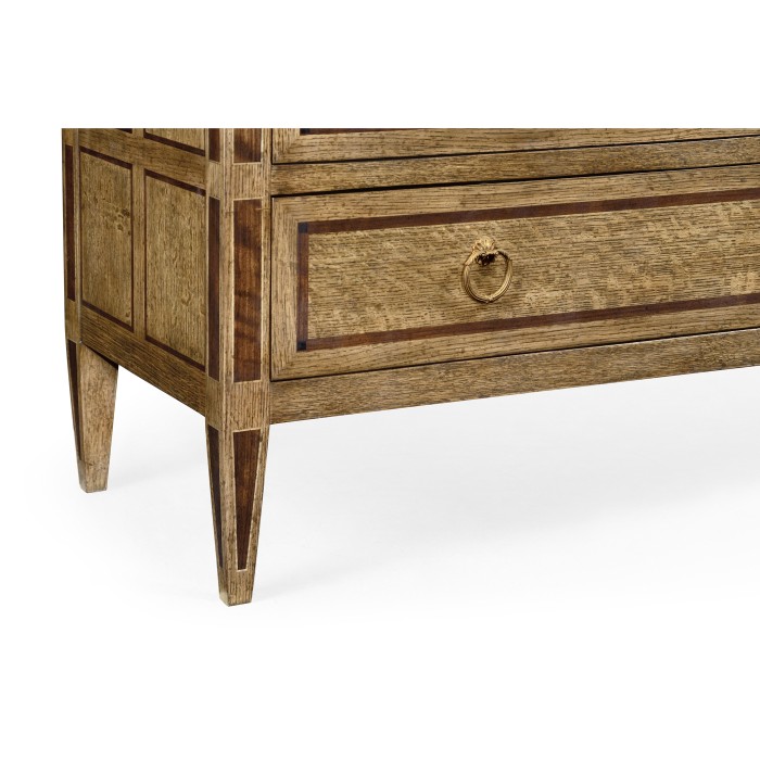 Rectangular English Brown Oak Chest of Drawers