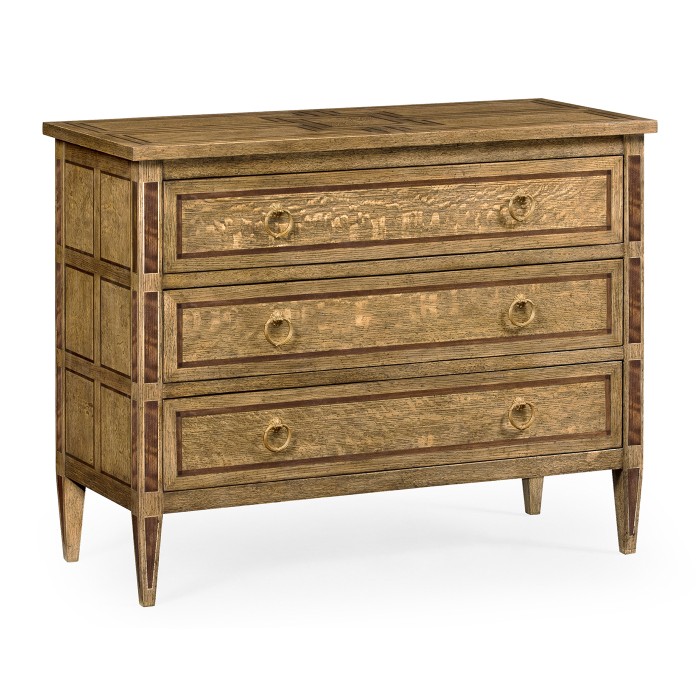 Rectangular English Brown Oak Chest of Drawers
