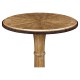 Small Round English Brown Oak Wine Table