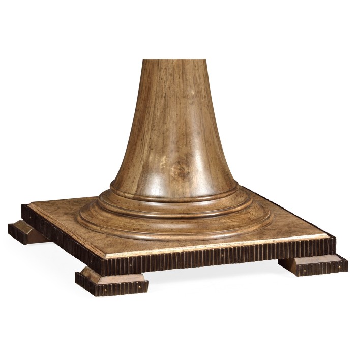 Small Round English Brown Oak Wine Table