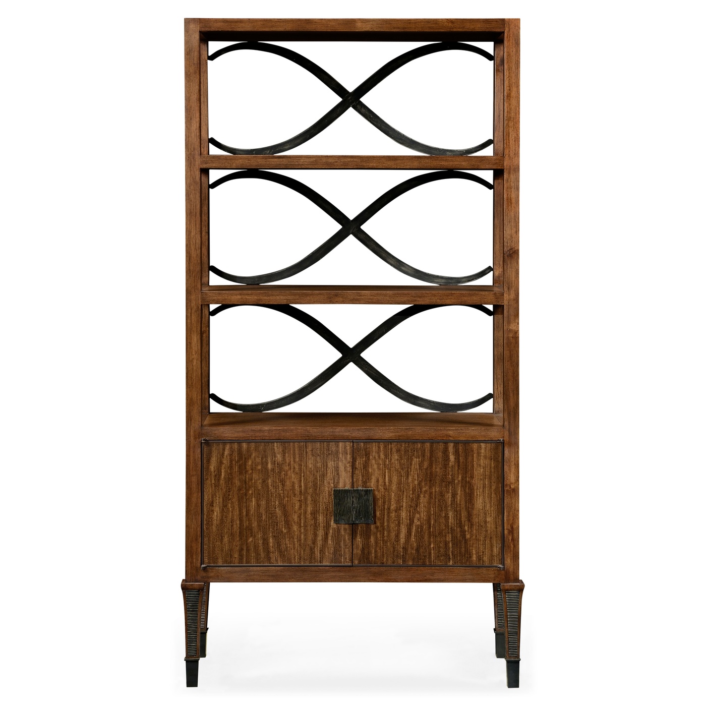 Daniella & Burl Walnut Three-Tier Bookcase