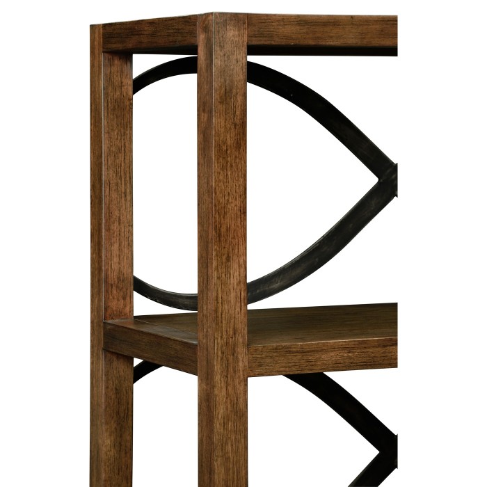 Daniella & Burl Walnut Three-Tier Bookcase
