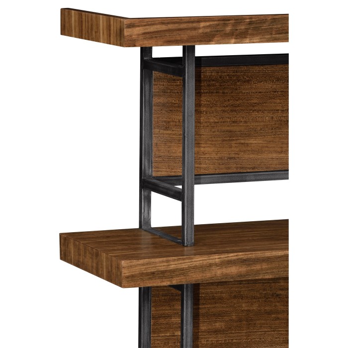 Rectangular Daniella & Burl Walnut Six-Tier Étagère