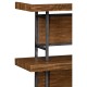Rectangular Daniella & Burl Walnut Six-Tier Étagère