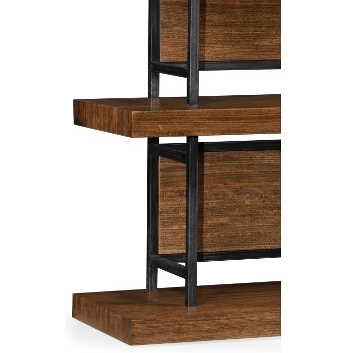 Rectangular Daniella & Burl Walnut Six-Tier Étagère