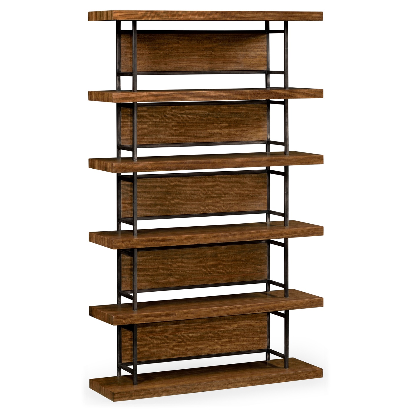 Rectangular Daniella & Burl Walnut Six-Tier Étagère