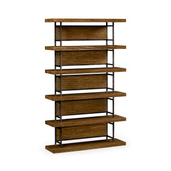 Rectangular Daniella & Burl Walnut Six-Tier Étagère