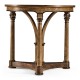 Round English Brown Oak Lamp Table