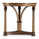 Round English Brown Oak Lamp Table