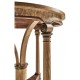 Round English Brown Oak Lamp Table