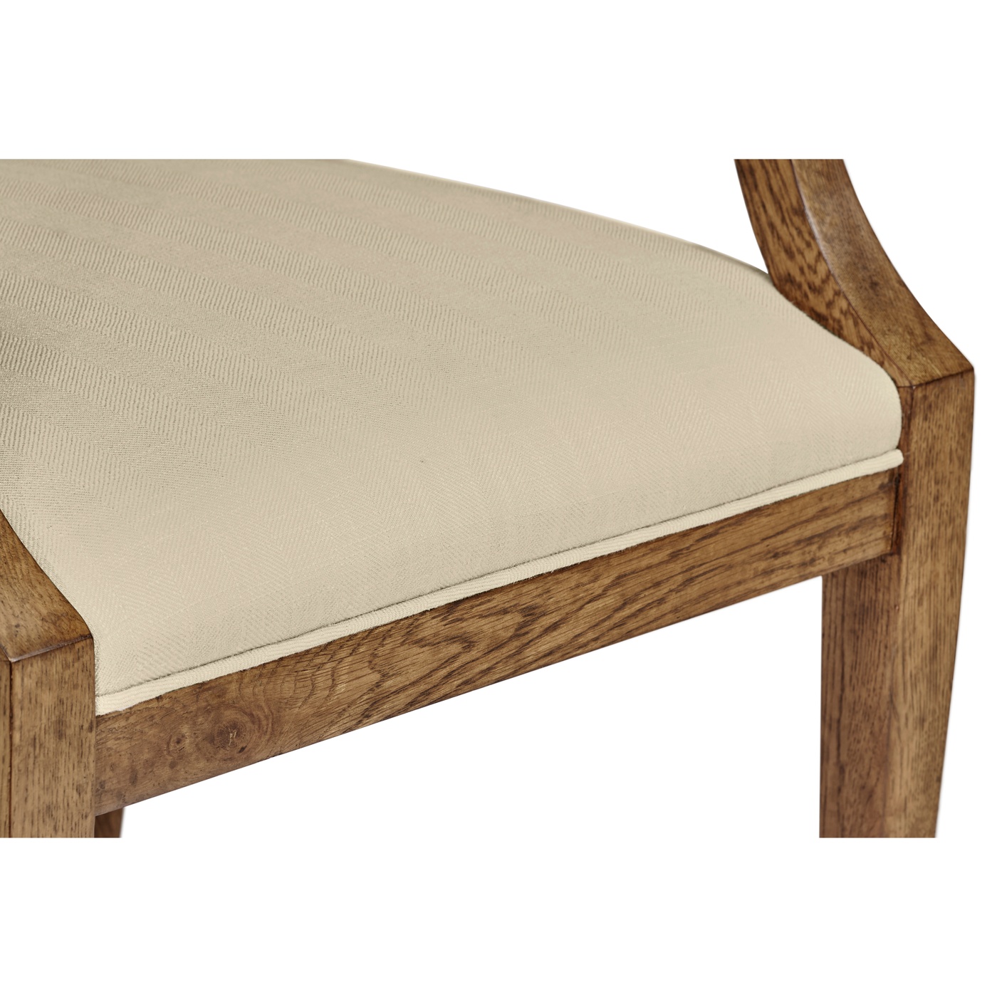 Shield Back English Brown Oak Dining Arm Chair