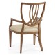 Shield Back English Brown Oak Dining Arm Chair