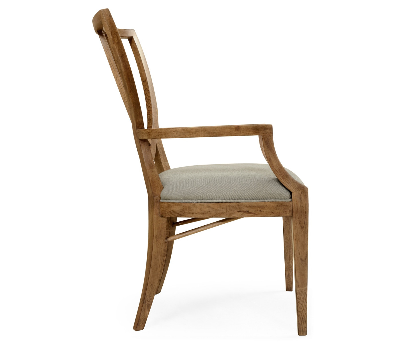 Shield Back English Brown Oak Dining Arm Chair