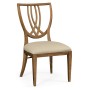 Shield Back English Brown Oak Dining Side Chair