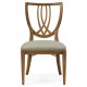 Shield Back English Brown Oak Dining Side Chair