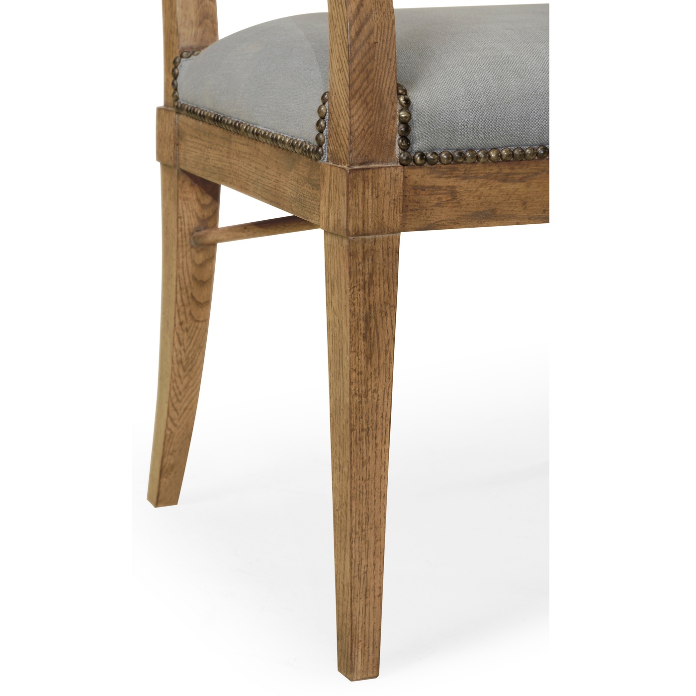 Cut-Out English Brown Oak Dining Arm Chair