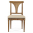 Cut-Out English Brown Oak Dining Side Chair