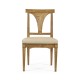 Cut-Out English Brown Oak Dining Side Chair
